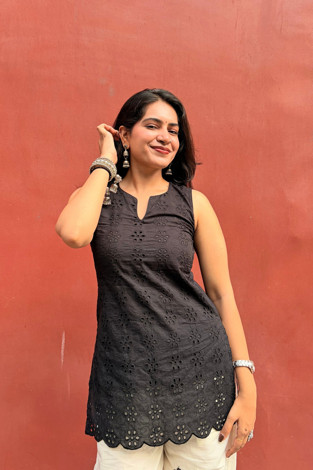 Mira Chikankari Kurti
