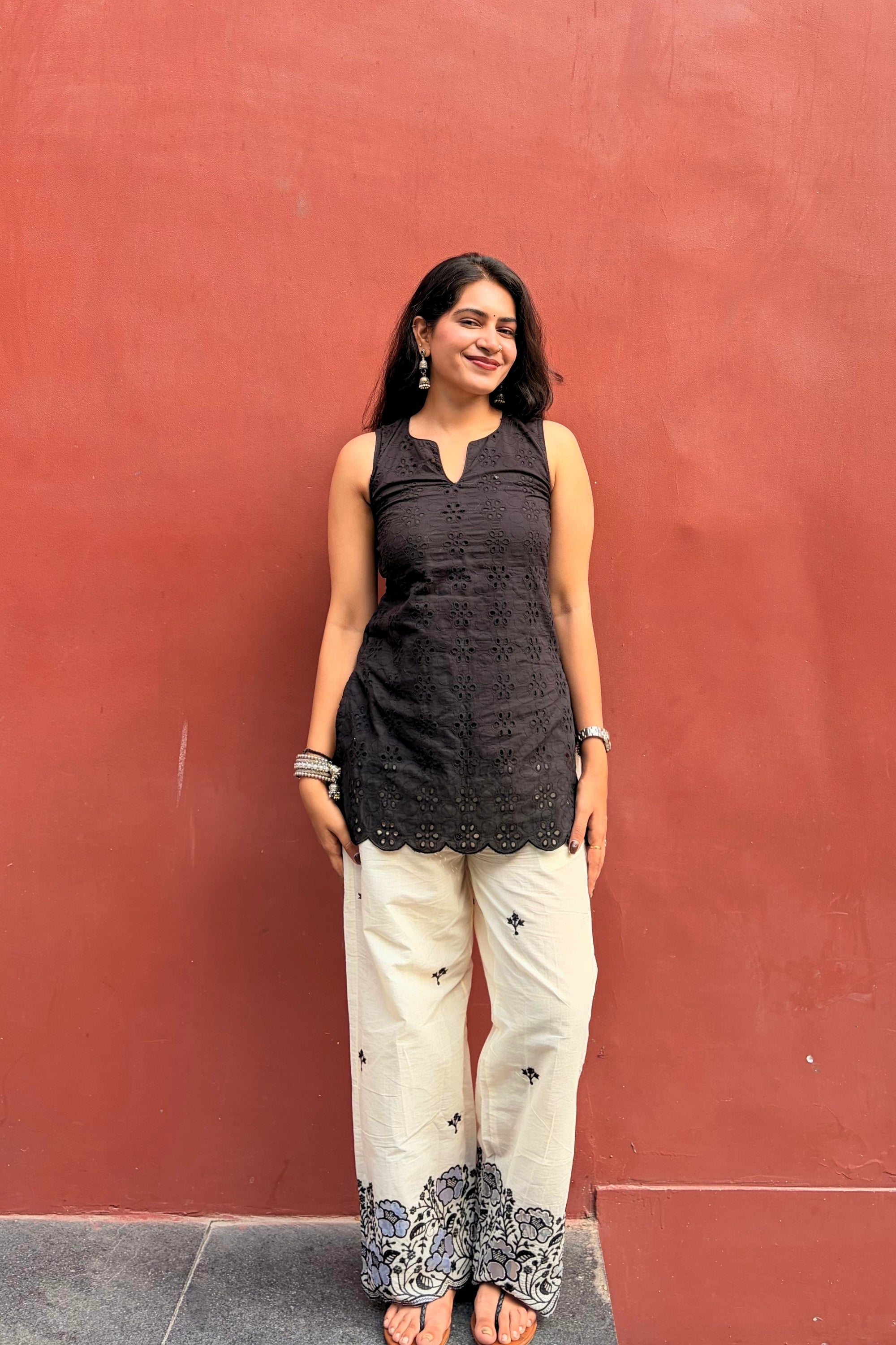 Mira Chikankari Kurti Set