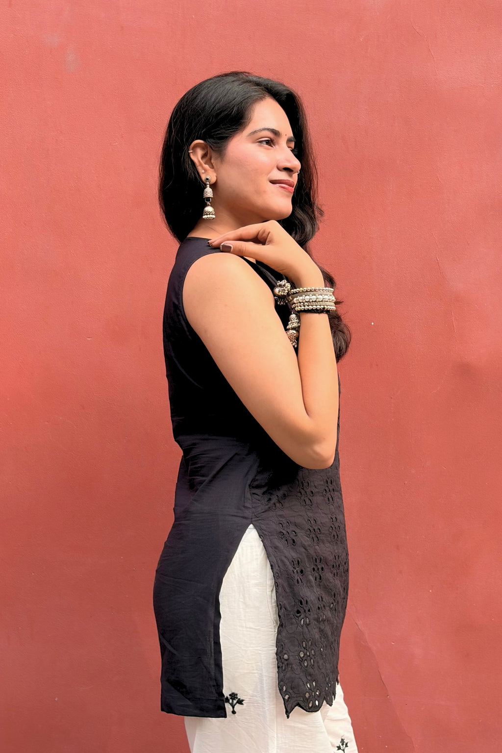 Mira Chikankari Kurti