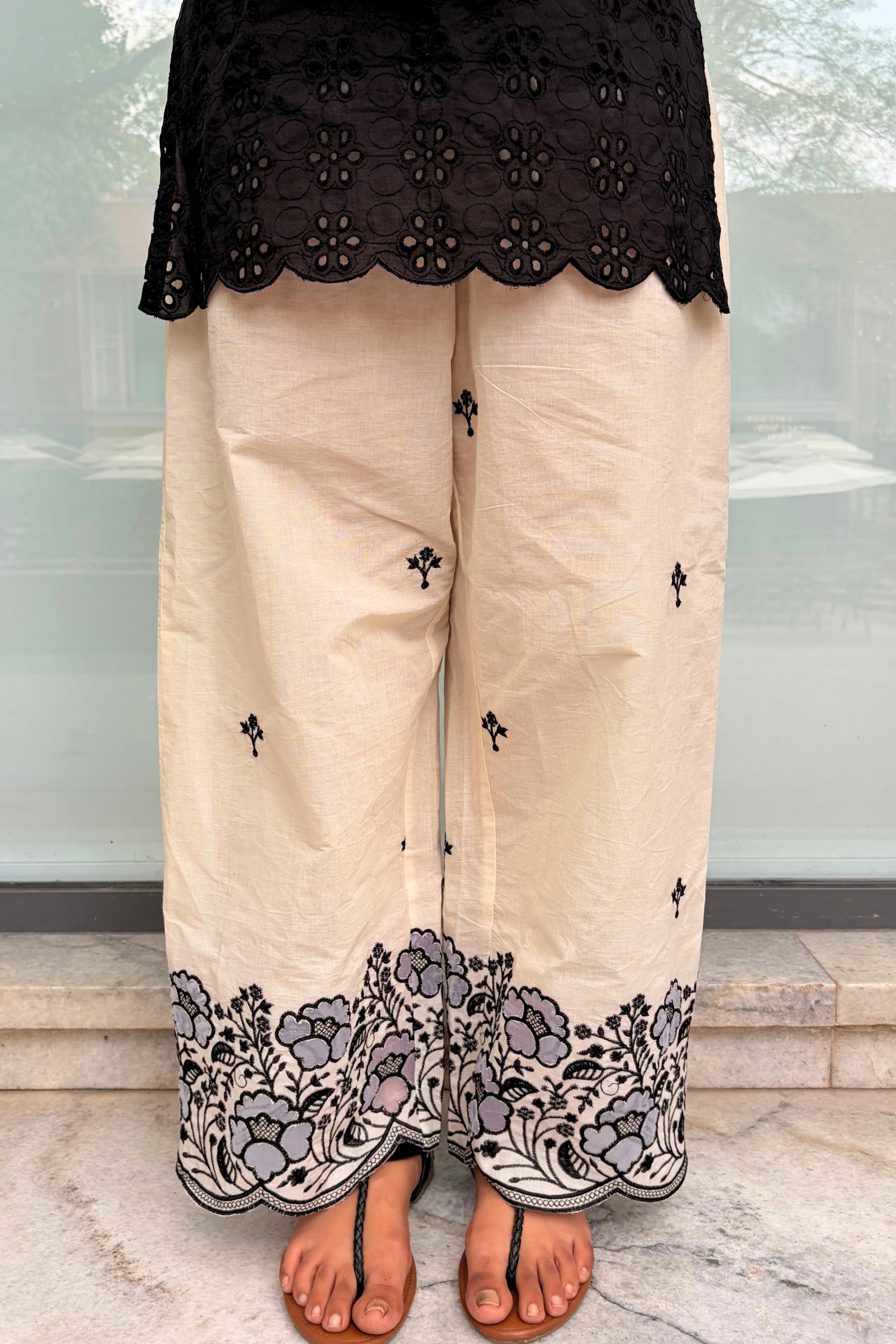 Mira Chikankari Kurti Set