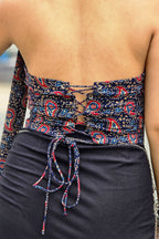 Kiara Corset Back Top with Scarf